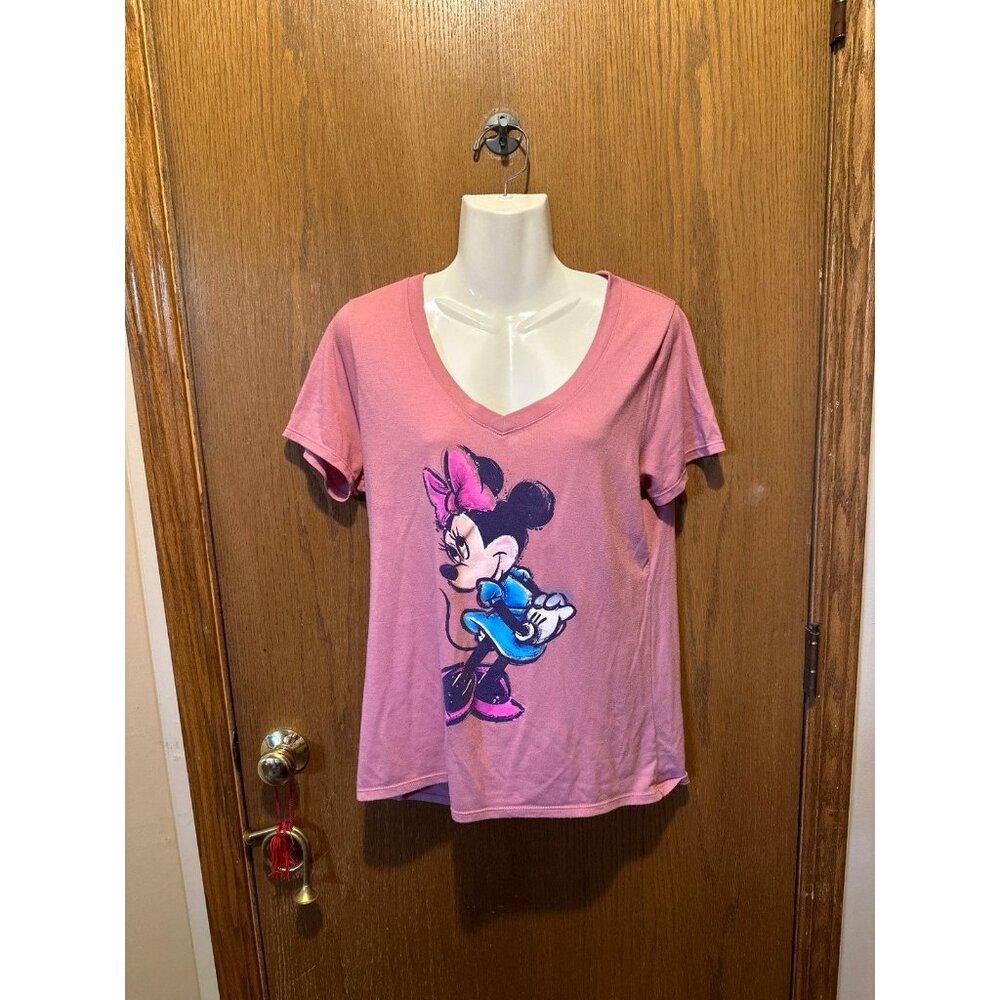 Large pink disney Minnie Mouse fitted tee shirt t